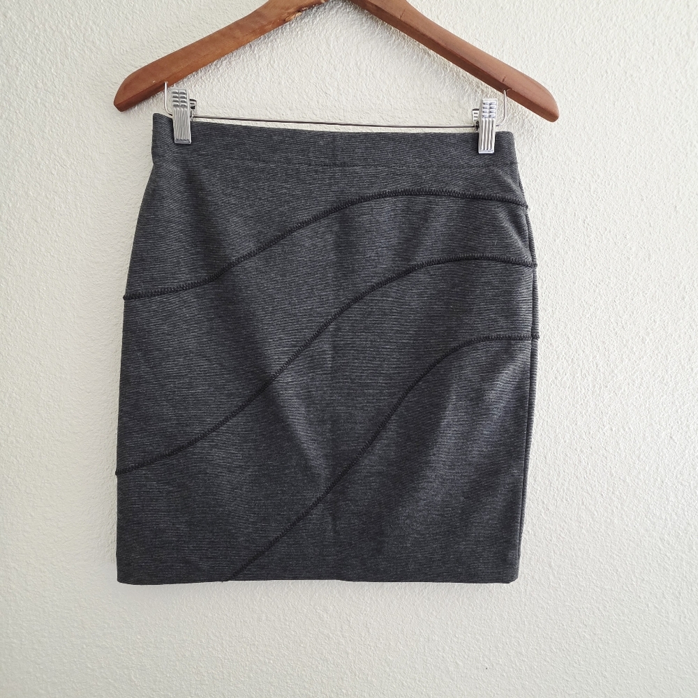 Simply Vera Wang Skirt Women's XS Gray Straight Pencil Stretch Pull On Career